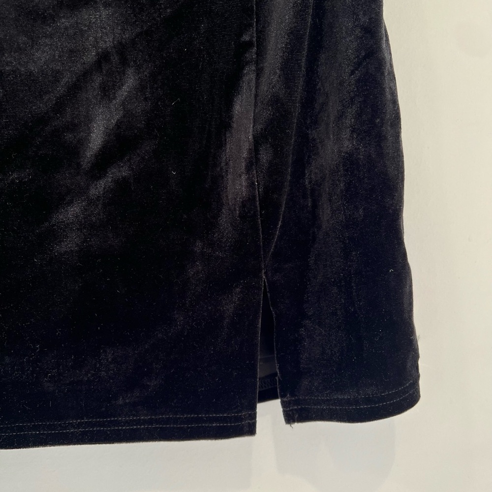 NWT Superdown Symone feather and velvet mini party dress black small strapless - Picture 6 of 11